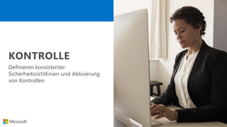Definieren konsistenter
Sicherheitsrichtlinien und Aktivierung
von Kontrollen
 