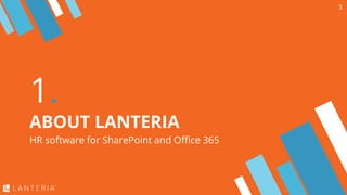 1.
ABOUT LANTERIA
HR software for SharePoint and Office 365
3
 