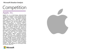 Situation Analysis: Microsoft
