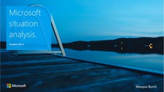 Situation Analysis: Microsoft