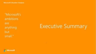 Situation Analysis: Microsoft