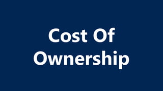 Cost Of
Ownership
 