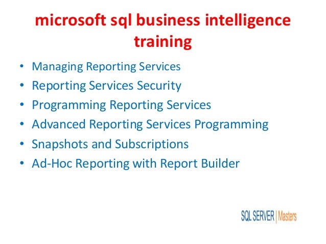 ms business intelligence training