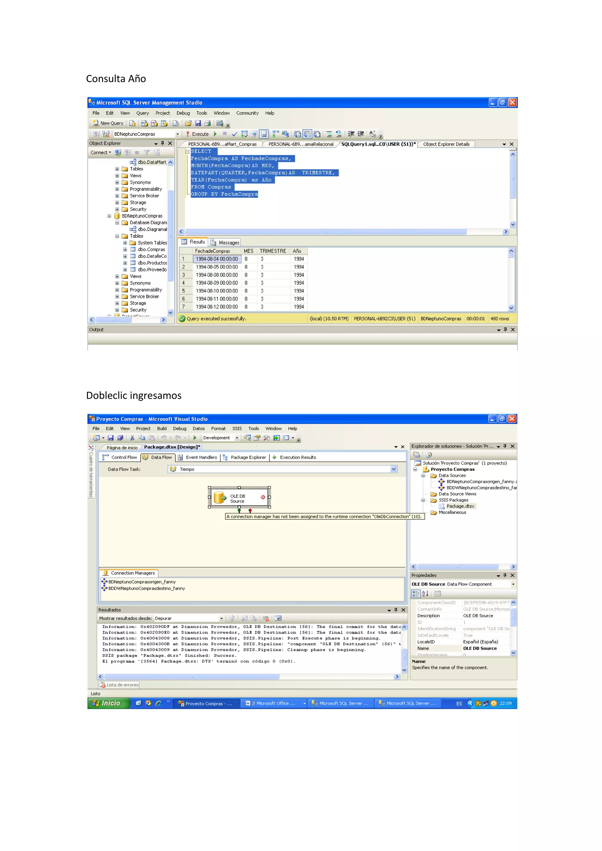Consulta Año
Dobleclic ingresamos
 