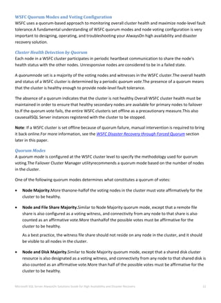 Microsoft SQL Server always on solutions guide for high availability ...