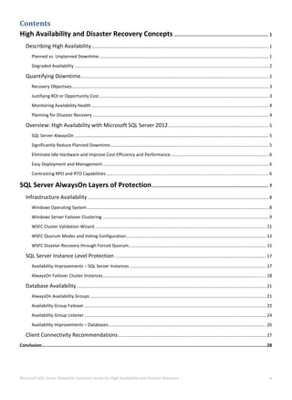 Microsoft SQL Server always on solutions guide for high availability ...