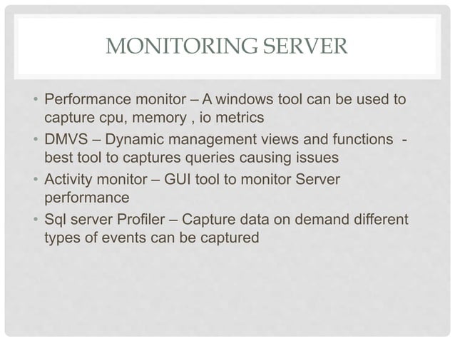 Microsoft sql server database administration | PPT