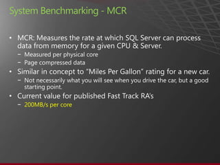 System Benchmarking - MCR

•

    −
    −
•
    −

•
    − 200MB/s per core
 