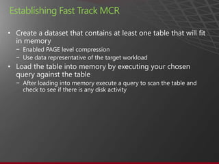 Establishing Fast Track MCR

•

    −
    −
•

    −
 