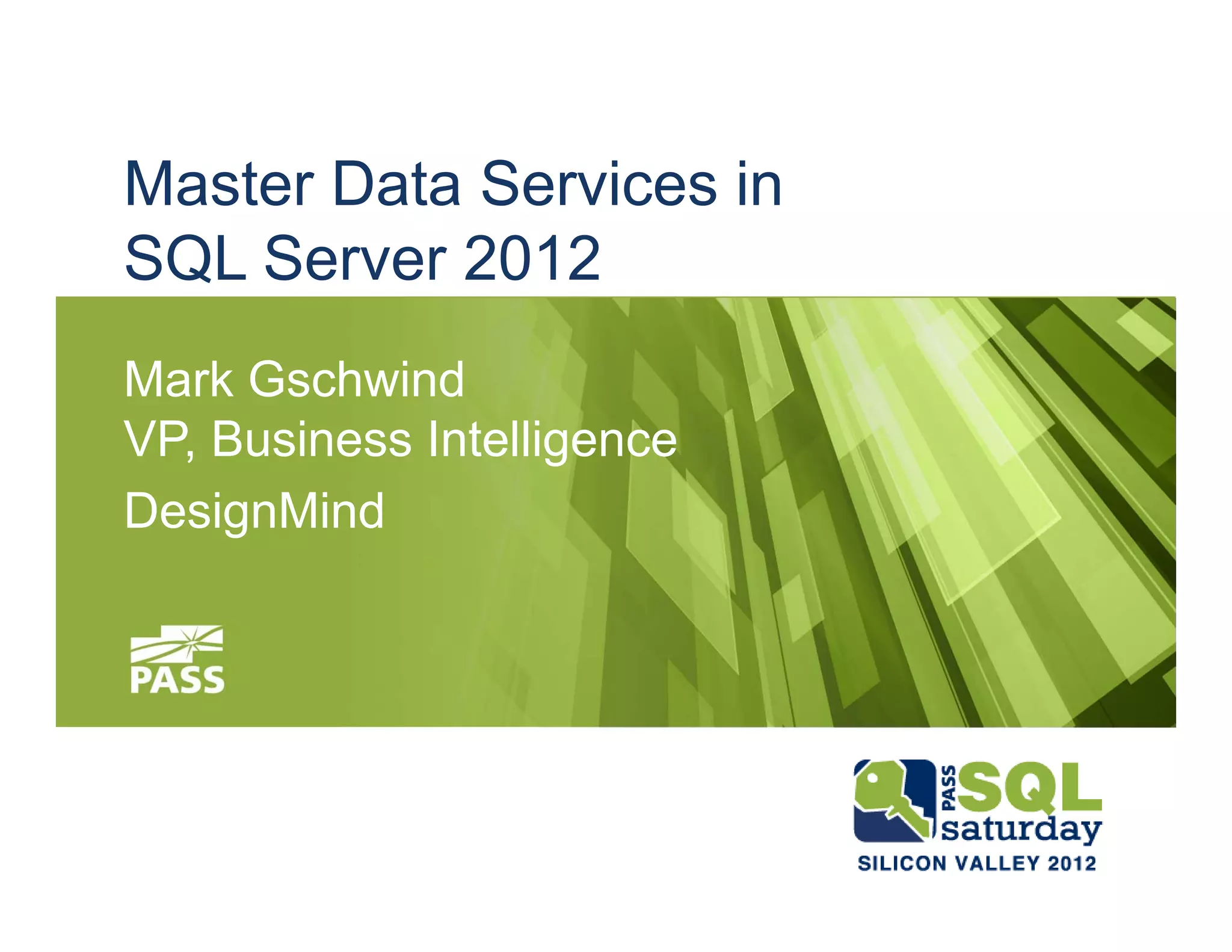 Microsoft SQL Server 2012 Master Data Services | PDF