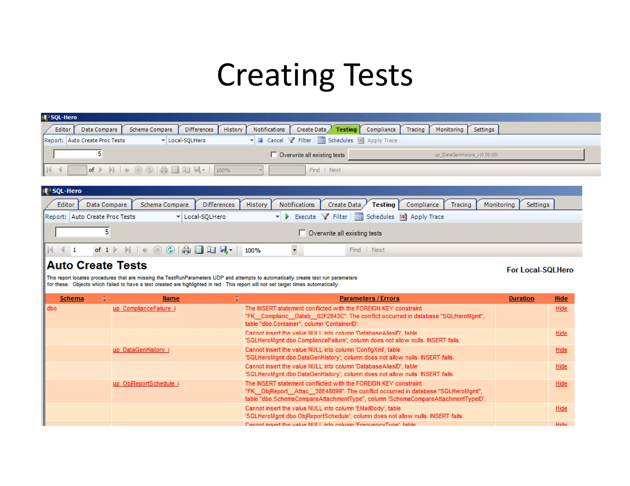 Creating Tests
       g
 
