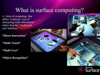 Surface Knowledge Microsoft surface | PPT