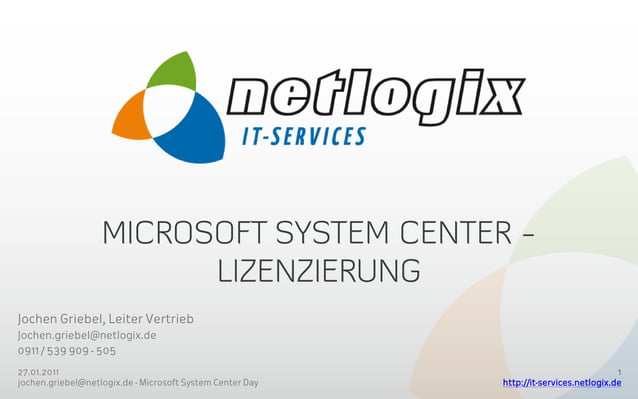 Microsoft System Center - Lizenzierung | PPT