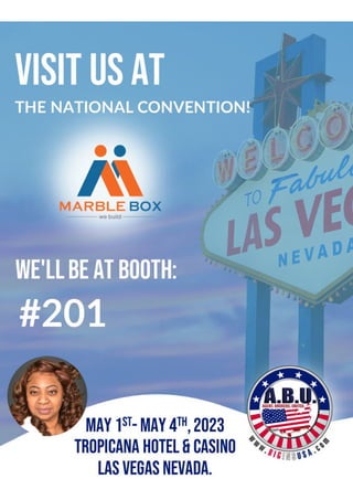 Get ready to visit us at the National Convention.