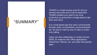 Microsoft TEAMS for Everyday Users [slideshare] | PPTX