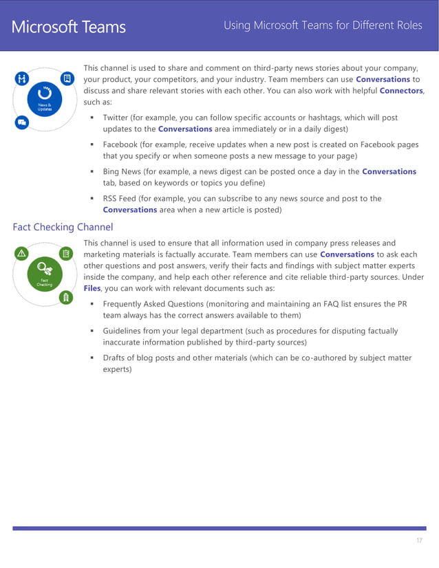 Microsoft teams role specific guide | PDF | Web Conferencing | Computer ...