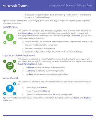 Microsoft Teams Role Specific Guide