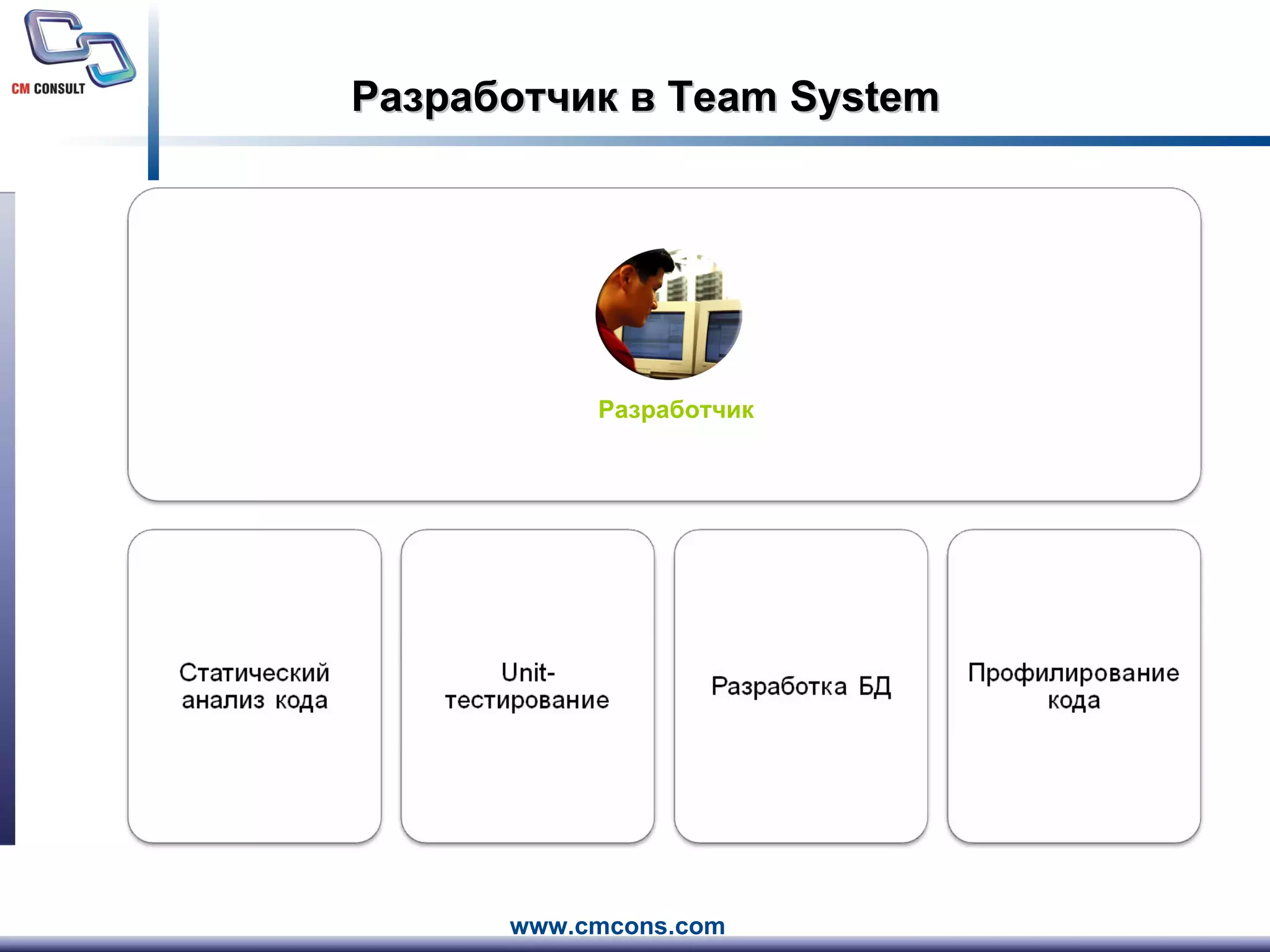 Разработчик в  Team System Разработчик 