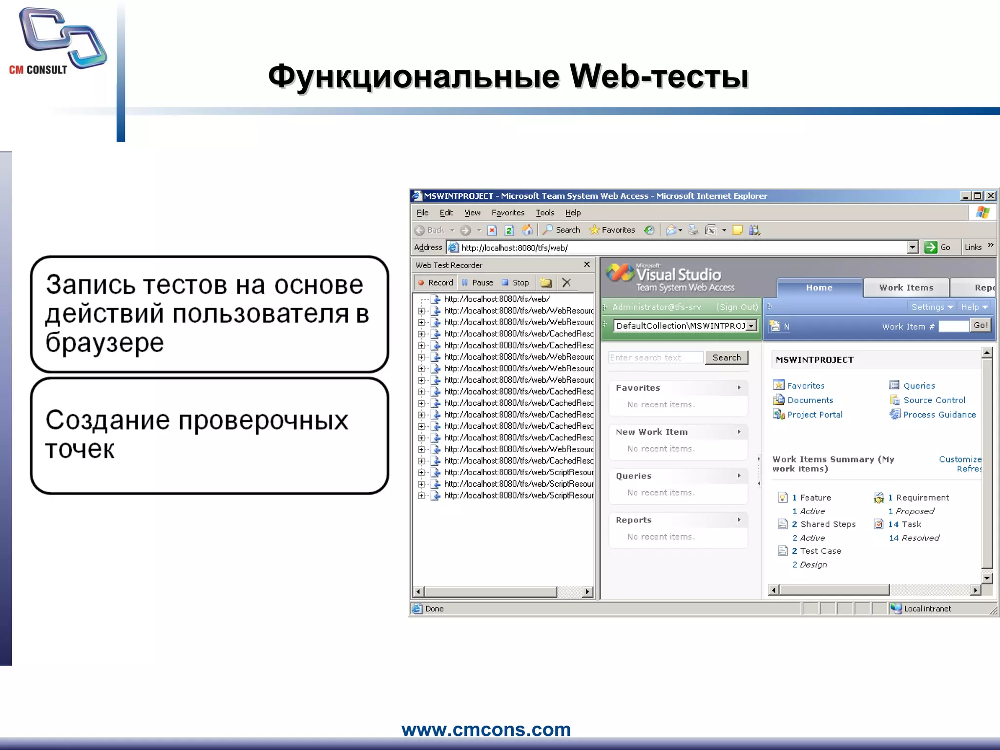 Функциональные  Web- тесты 