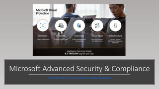 Microsoft Advanced Security & Compliance
Chris Genazzio | Cloud Solution Sales Executive
 