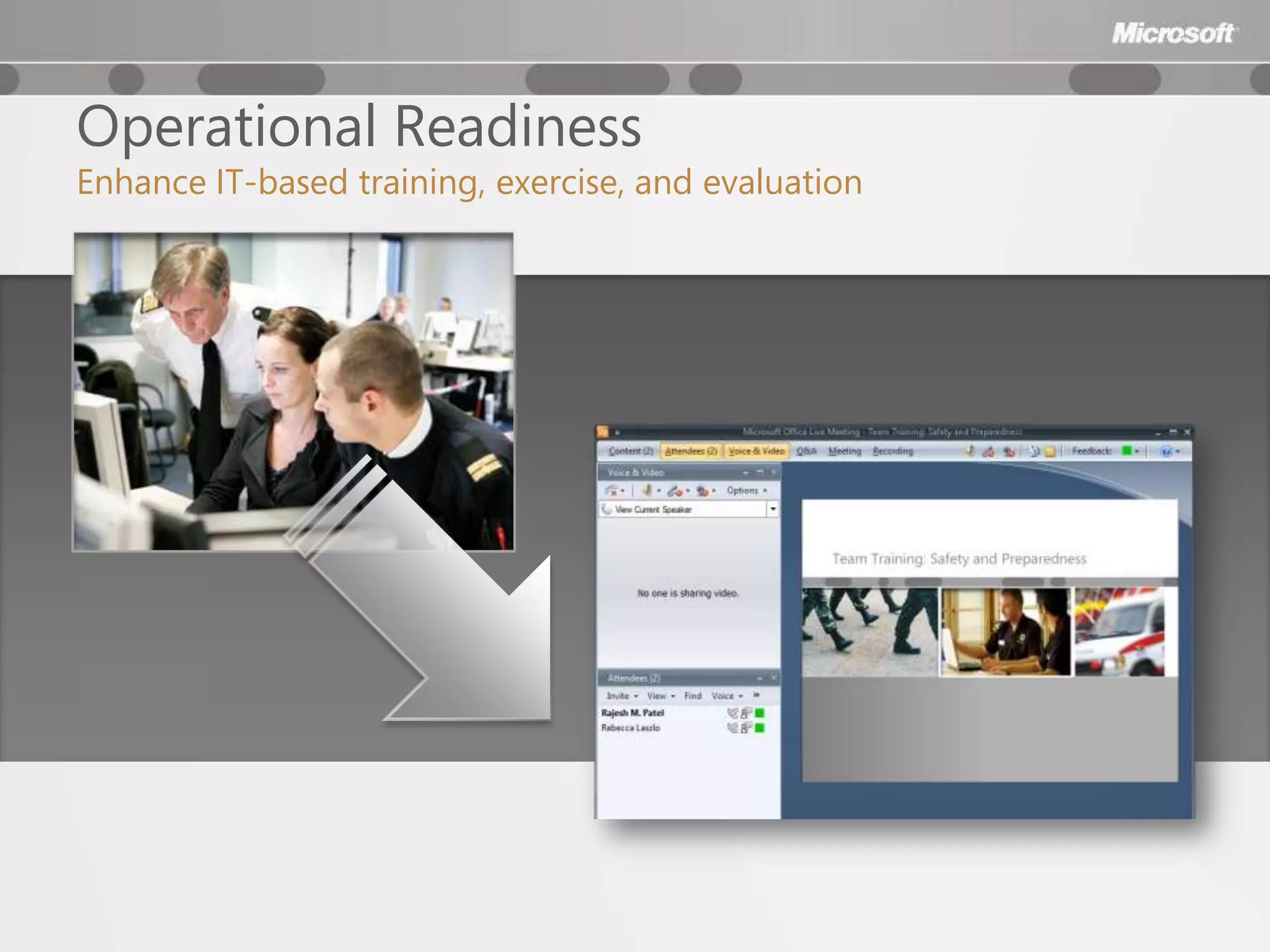 Operational Readiness
Enhance IT-based training, exercise, and evaluation
 