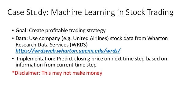 Machine learning and pattern recognition for algorithmic forex and stock trading