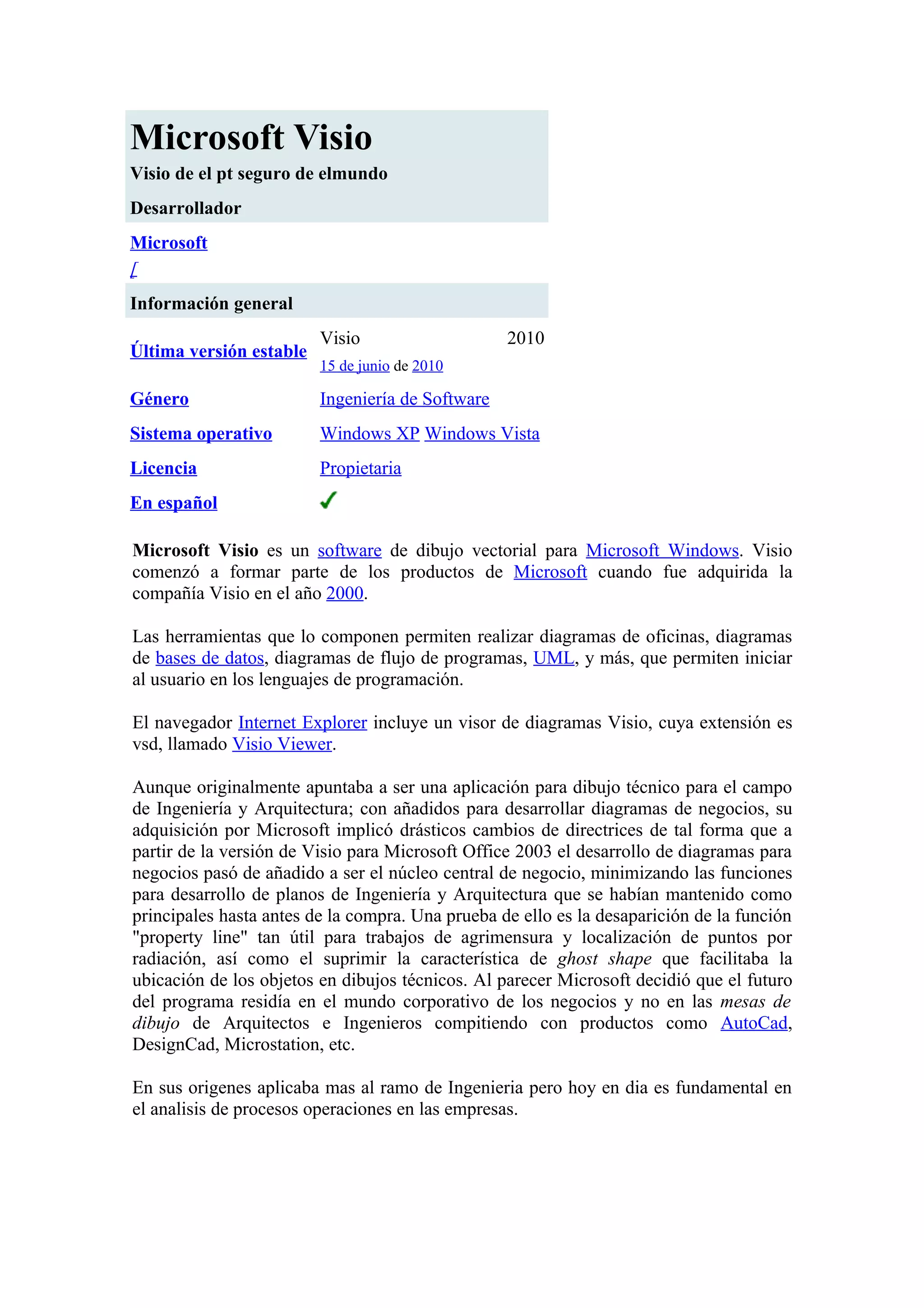 Microsoft visio | PDF