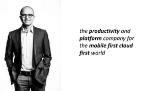 the productivity and
platform company for
the mobile first cloud
first world
 