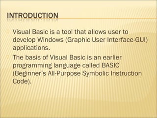 Microsoft visual basic 6 | PPT