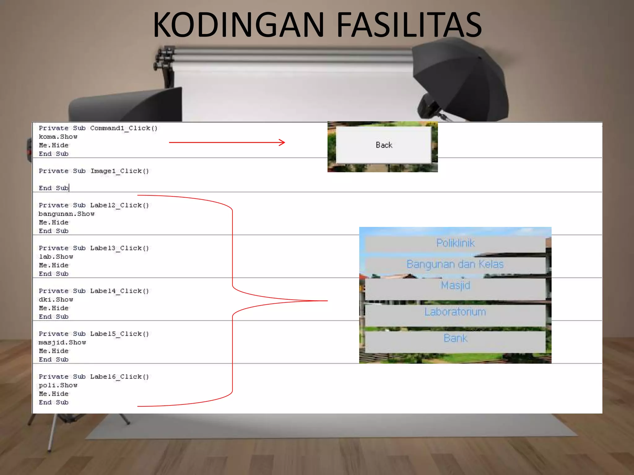 KODINGAN FASILITAS
 