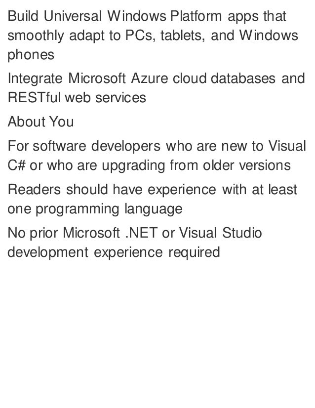 Microsoft Visual C Step By Step 8th Edition Developer