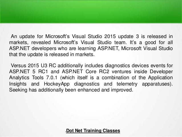 Update Released For Visual Studio 15 Update 3 Rc Microsoft Reveals