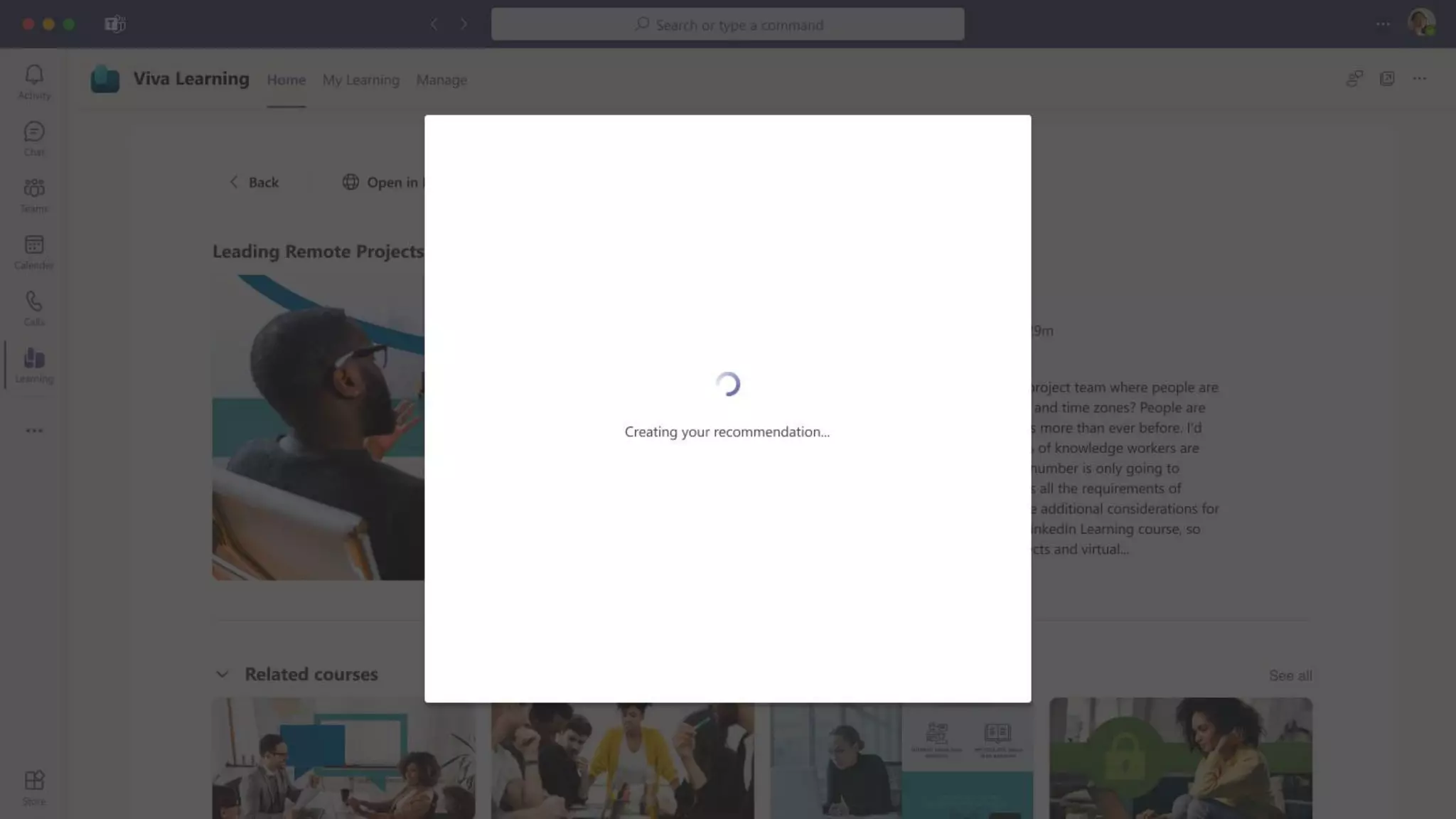 Placeholder for “setting up your
recommendation”
 
