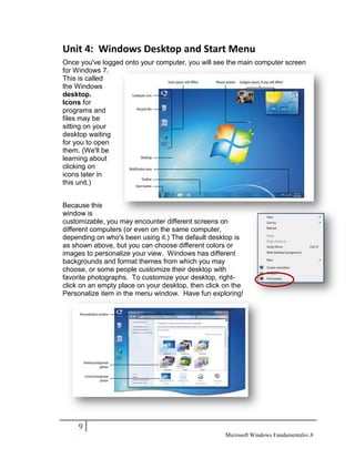 Microsoft Windows 7 Fundamentals (8th Ed.) | PDF