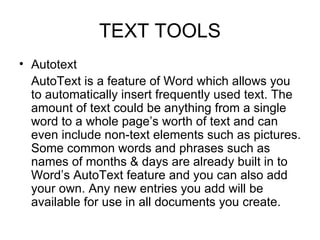 Microsoft word | PPT