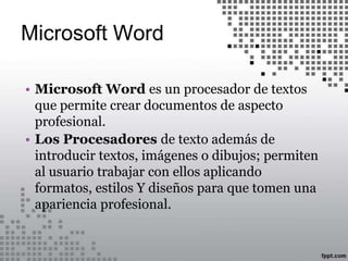 Word Texto Microsoft word | PPTX