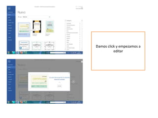 Damos click y empezamos a
editar
 