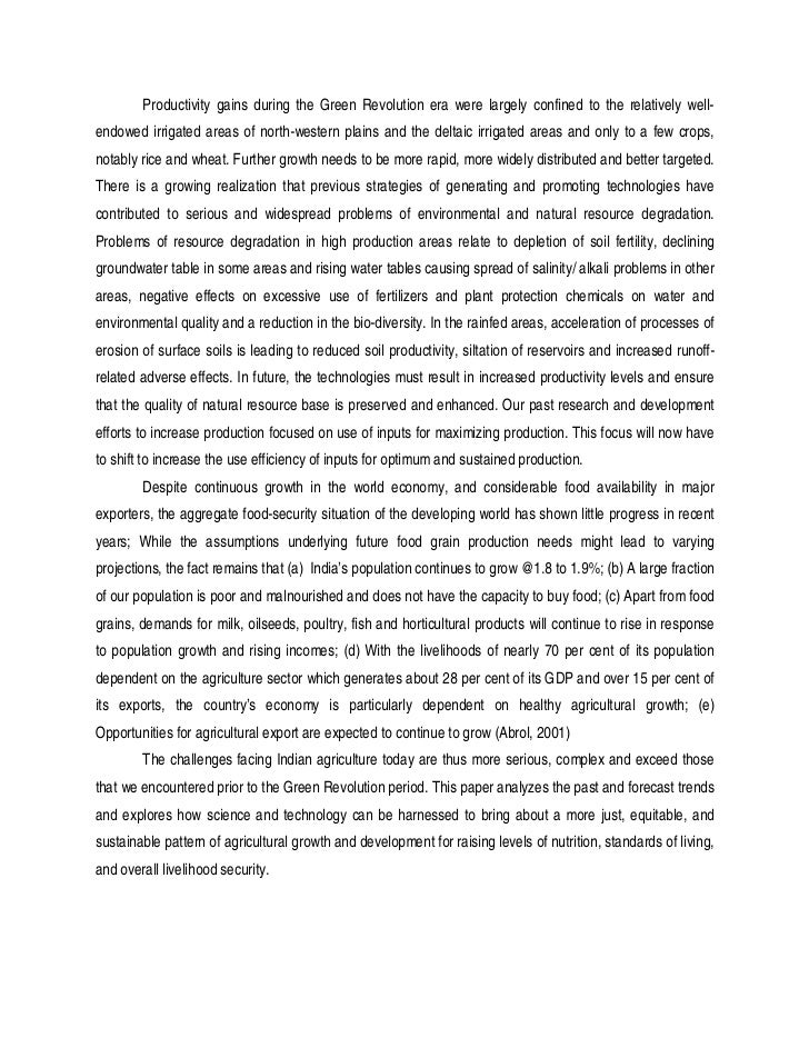 Research paper on indian agriculture