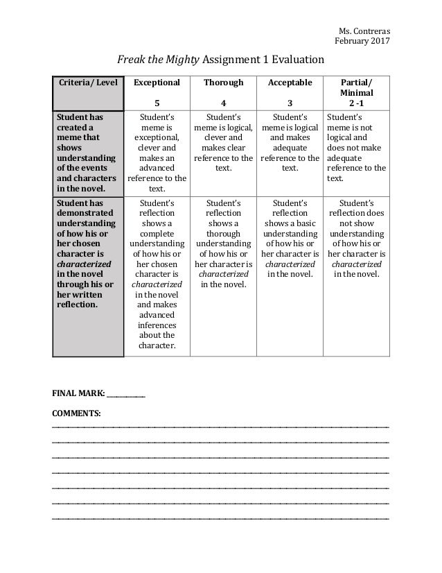 word assignment