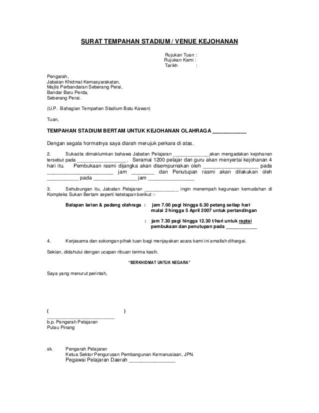 Format Spacing Surat Rasmi