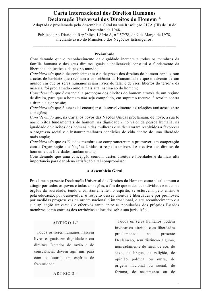 Microsoft word carta internacional dos direitos humanos