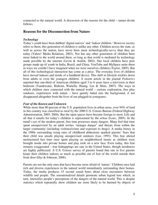 Researching the Child ~ Nature Connection | PDF
