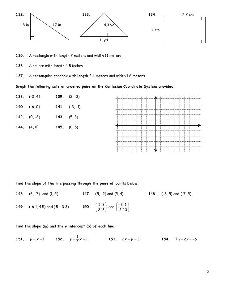 Geometry summer packet instructions