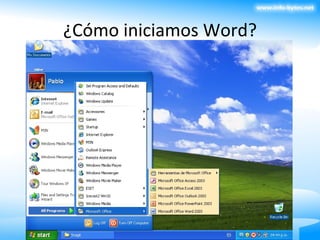 ¿Cómo iniciamos Word? 