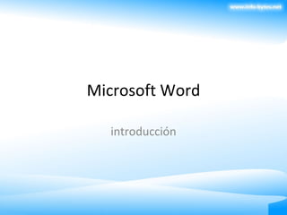 Microsoft Word introducción 