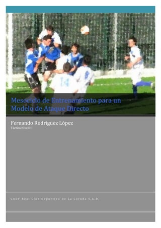  
	
  

	
  

	
  

Mesociclo	
  de	
  Entrenamiento	
  para	
  un	
  
Modelo	
  de	
  Ataque	
  Directo	
  	
  
Fernando	...