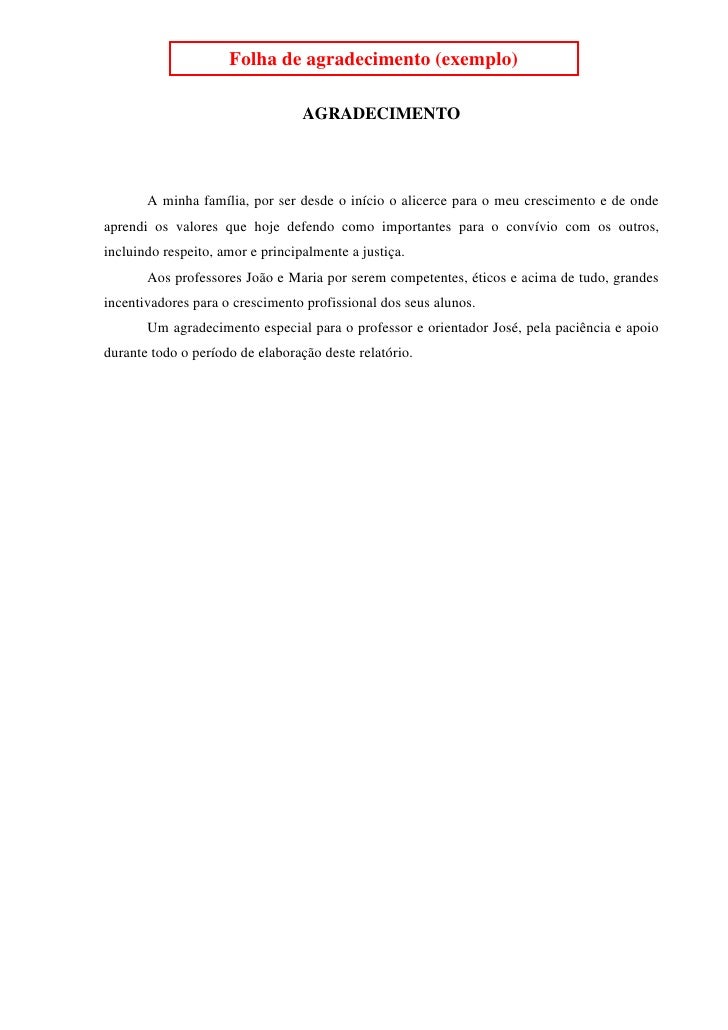 Exemplo de um relatorio tecnico Exemplo de um relatorio tecnico
