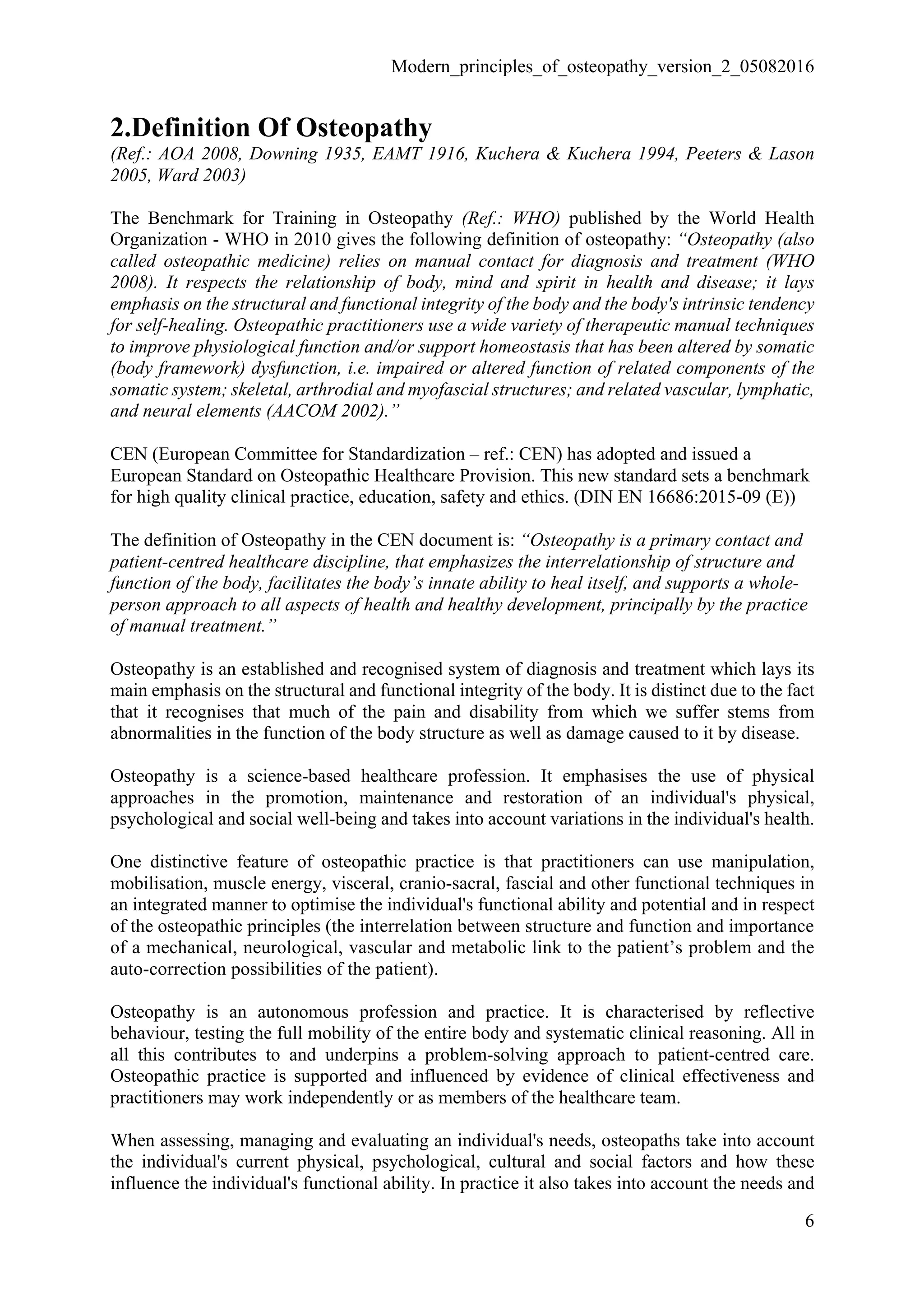 Modern Principles of Osteopathy | PDF