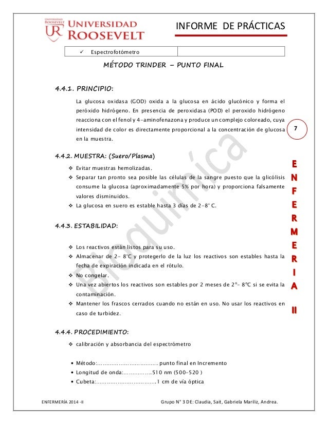 Determinacion de glucosa Determinacion de glucosa