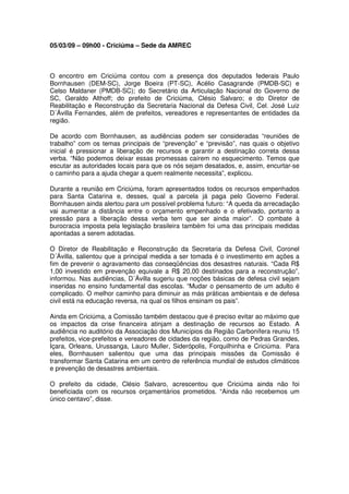 Relatório Comissão SC